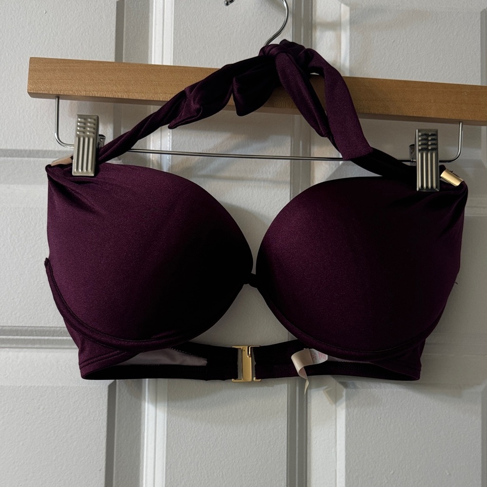 Victoria's Secret Halter Push-Up Bikini Top in Deep Plum